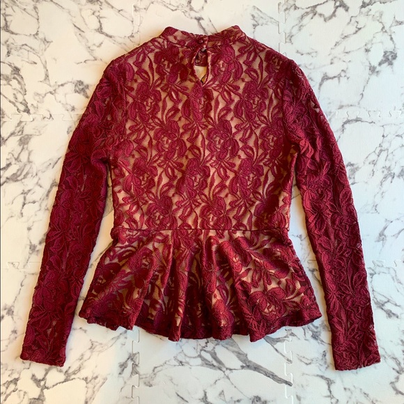 Love, Fire Keyhole floral lace top - Picture 3 of 5